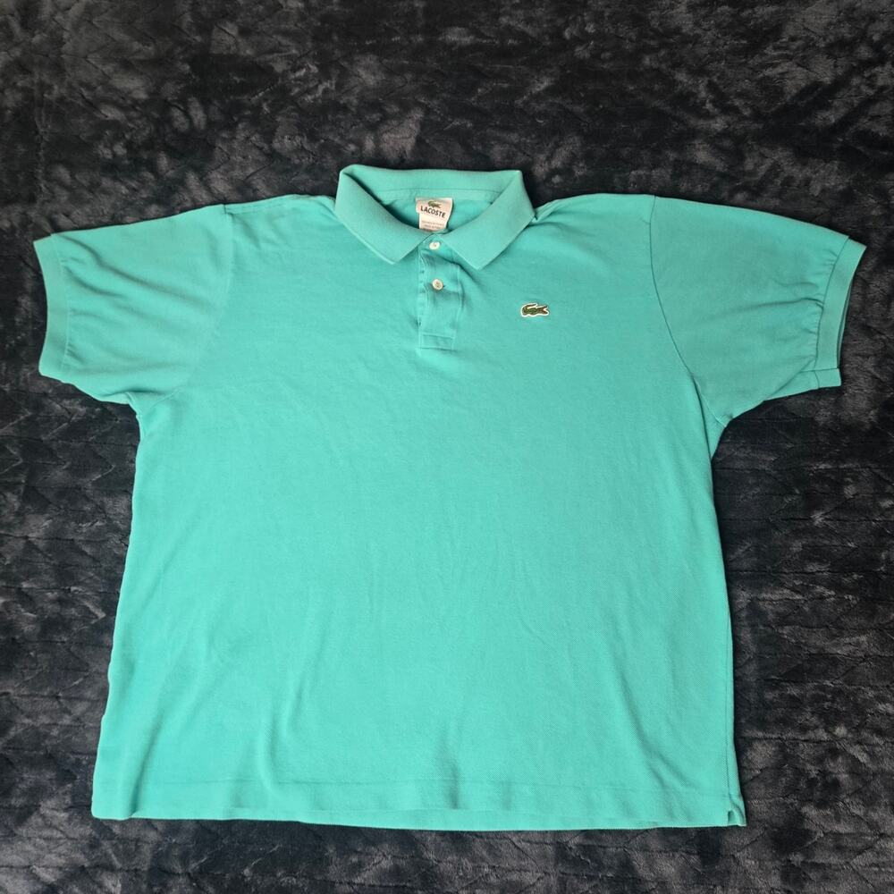 Lacoste Classic Fit Teal/Aqua Short Sleeve Polo Shirt - Size 7 (XL)